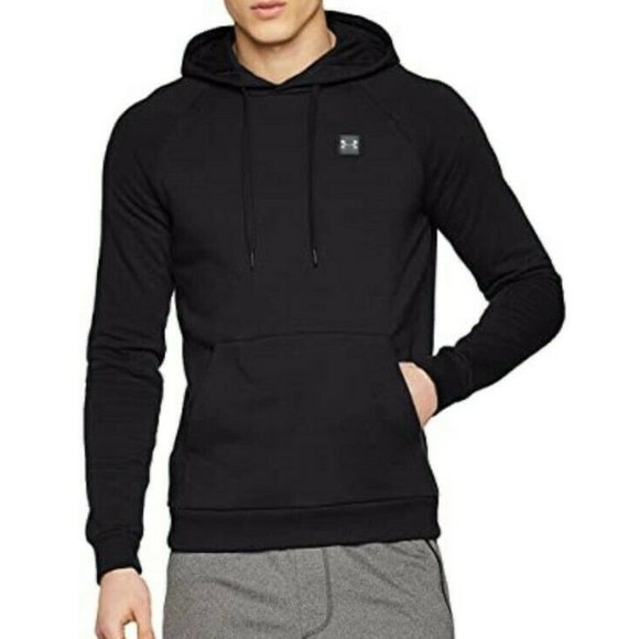 Under Armour Men's Coldgear Fleece Pullover Patch Hoodie - Black (X-Large) - Picture 2 of 6